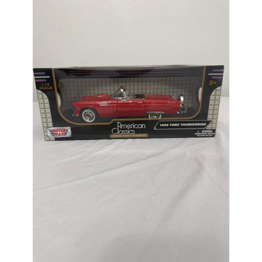 Motor Max 1956 Ford Thunderbird Red 1:18 American Classics Diecast Model Car